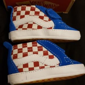 SK8-Hi Crib Checkerboard Baby Vans